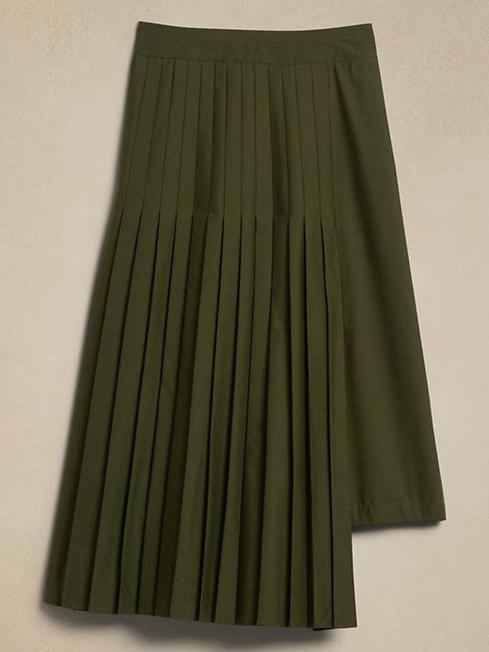 Banana Republic Pleated Midi Skirt in Waimea Olive - 6